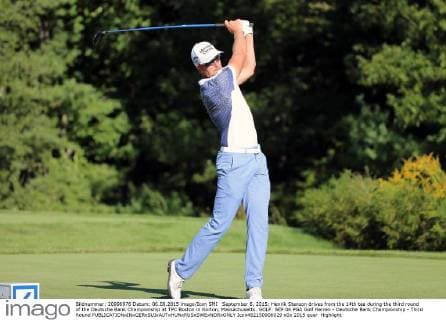 September 6, 2015: Henrik Stenson drives from the 14th tee during the third round of the Deutsche Bank Championship at TPC Boston in Norton, Massachusetts. GOLF: SEP 06 PGA Golf Herren - Deutsche Bank Championship - Third Round Icon482150906029 EDITORIAL USE ONLY