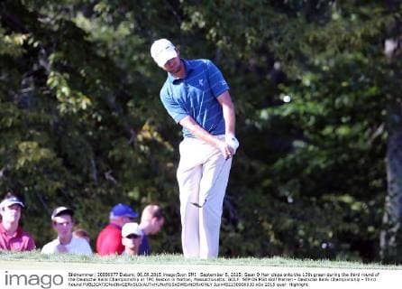 September 6, 2015: Sean O Hair chips onto the 13th green during the third round of the Deutsche Bank Championship at TPC Boston in Norton, Massachusetts. GOLF: SEP 06 PGA Golf Herren - Deutsche Bank Championship - Third Round Icon482150906030 EDITORIAL USE ONLY