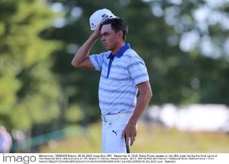 September 6, 2015: Rickie Fowler pauses on the 15th green during the third round of the Deutsche Bank Championship at TPC Boston in Norton, Massachusetts. GOLF: SEP 06 PGA Golf Herren - Deutsche Bank Championship - Third Round Icon482150906036 EDITORIAL USE ONLY