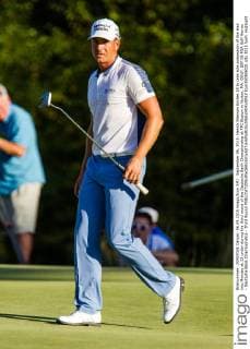 September 06, 2015: Henrik Stenson birdies 18 to take sole possession of the lead into Monday at 13 under during the third round of the Deutsche Bank Championship at TPC Boston in Norton, MA. GOLF: SEP 06 PGA Golf Herren - Deutsche Bank Championship - Third Round Icon150906021 EDITORIAL USE ONLY