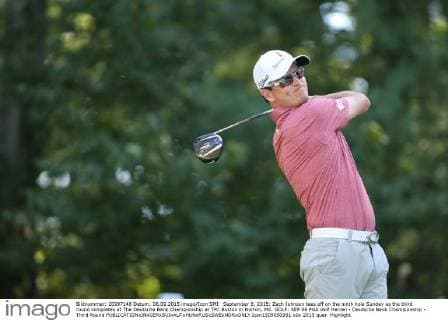September 6, 2015: Zach Johnson tees off on the ninth hole Sunday as the third round completes at The Deutsche Bank Championship at TPC Boston in Norton, MA. GOLF: SEP 06 PGA Golf Herren - Deutsche Bank Championship - Third Round Icon1509050901 EDITORIAL USE ONLY