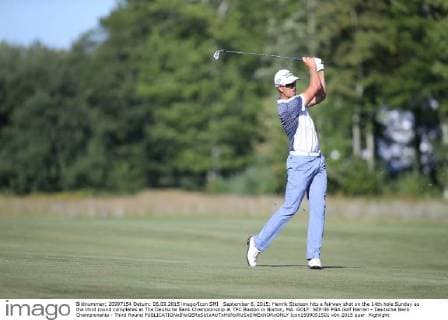 September 6, 2015: Henrik Stenson hits a fairway shot on the 14th hole Sunday as the third round completes at The Deutsche Bank Championship at TPC Boston in Norton, MA. GOLF: SEP 06 PGA Golf Herren - Deutsche Bank Championship - Third Round Icon1509051501 EDITORIAL USE ONLY
