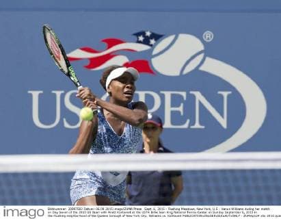 Sept. 6, 2015 - Flushing Meadows, New York, U.S - Venus Williams during her match on Day Seven of the 2015 US Open with Anett Kontaveit at the USTA Billie Jean King National Tennis Center on Sunday September 6, 2015 in the Flushing neighborhood of the Queens borough of New York City. Williams vs. Kontaveit - ZUMAp124