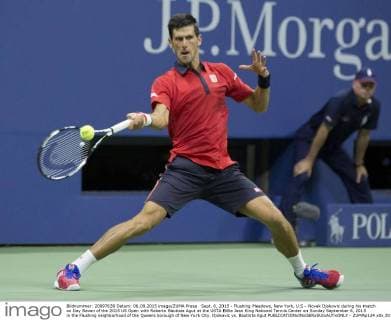 Sept. 6, 2015 - Flushing Meadows, New York, U.S - Novak Djokovic during his match on Day Seven of the 2015 US Open with Roberto Bautista Agut at the USTA Billie Jean King National Tennis Center on Sunday September 6, 2015 in the Flushing neighborhood of the Queens borough of New York City. Djokovic vs. Bautista Agut - ZUMAp124