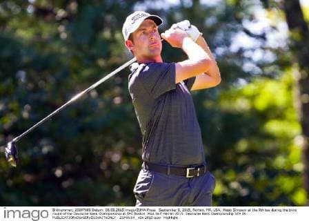 September 6, 2015; Norton, MA, USA; Webb Simpson at the 9th tee during the third round of the Deutsche Bank Championship at TPC Boston. PGA Golf Herren 2015: Deutsche Bank Championship SEP 06 - ZUMAc04_