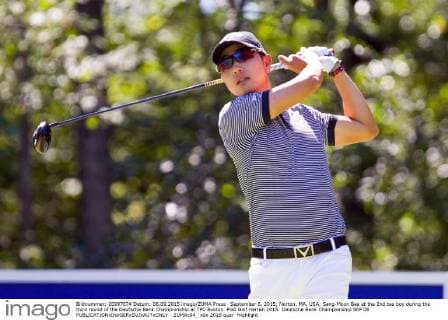 September 6, 2015; Norton, MA, USA; Sang-Moon Bae at the 2nd tee box during the third round of the Deutsche Bank Championship at TPC Boston. PGA Golf Herren 2015: Deutsche Bank Championship SEP 06 - ZUMAc04_