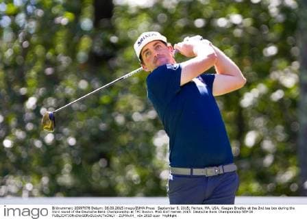 September 6, 2015; Norton, MA, USA; Keegan Bradley at the 2nd tee box during the third round of the Deutsche Bank Championship at TPC Boston. PGA Golf Herren 2015: Deutsche Bank Championship SEP 06 - ZUMAc04_