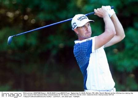 September 6, 2015; Norton, MA, USA; Henrik Stenson at the 15th tee box during the third round of the Deutsche Bank Championship at TPC Boston. PGA Golf Herren 2015: Deutsche Bank Championship SEP 06 - ZUMAc04_
