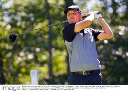 September 6, 2015; Norton, MA, USA; Matt Jones at the 2nd tee box during the third round of the Deutsche Bank Championship at TPC Boston. PGA Golf Herren 2015: Deutsche Bank Championship SEP 06 - ZUMAc04_