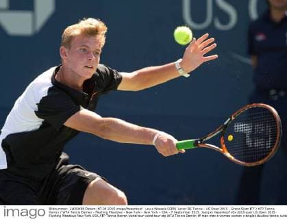 Louis Wessels (GER) Junior BS Tennis - US Open 2015 - Grand Slam ITF ATP Tennis Herren WTA Tennis Damen - Flushing Meadows - New York - New York - USA - 7 September 2015. Juergen Hasenkopf