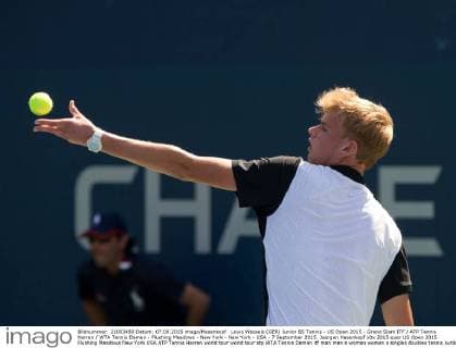Louis Wessels (GER) Junior BS Tennis - US Open 2015 - Grand Slam ITF ATP Tennis Herren WTA Tennis Damen - Flushing Meadows - New York - New York - USA - 7 September 2015. Juergen Hasenkopf