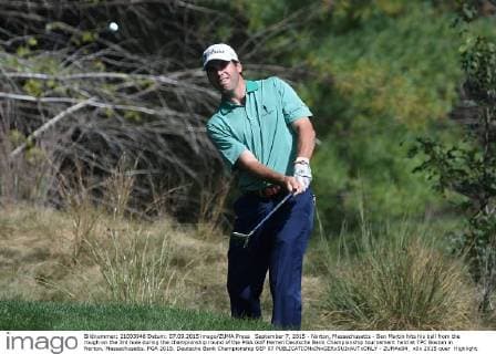 September 7, 2015 - Norton, Massachusetts - Ben Martin hits his ball from the rough on the 3rd hole during the championship round of the PGA Golf Herren Deutsche Bank Championship tournament held at TPC Boston in Norton, Massachusetts. PGA 2015: Deutsche Bank Championship SEP 07 - ZUMAc04_