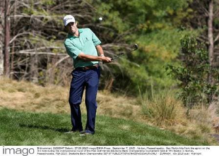 September 7, 2015 - Norton, Massachusetts - Ben Martin hits from the apron on the 3rd hole during the championship round of the PGA Golf Herren Deutsche Bank Championship tournament held at TPC Boston in Norton, Massachusetts. PGA 2015: Deutsche Bank Championship SEP 07 - ZUMAc04_