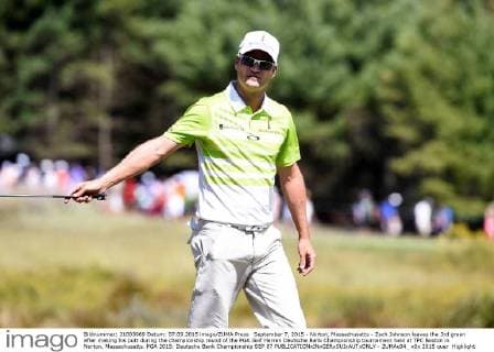 September 7, 2015 - Norton, Massachusetts - Zach Johnson leaves the 3rd green after making his putt during the championship round of the PGA Golf Herren Deutsche Bank Championship tournament held at TPC Boston in Norton, Massachusetts. PGA 2015: Deutsche Bank Championship SEP 07 - ZUMAc04_