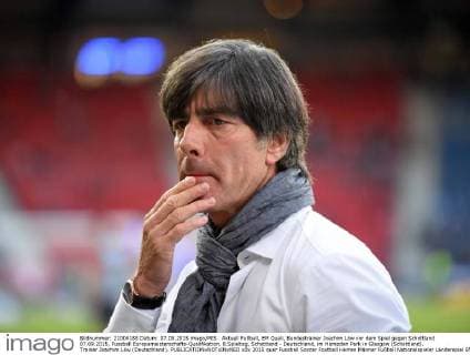 Aktuell Fußball, EM Quali, Bundestrainer Joachim Löw vor dem Spiel gegen Schottland 07.09.2015, Fussball Europameisterschafts-Qualifikation, 8.Spieltag, Schottland - Deutschland, im Hampden Park in Glasgow (Schottland). Trainer Joachim Löw (Deutschland). 
