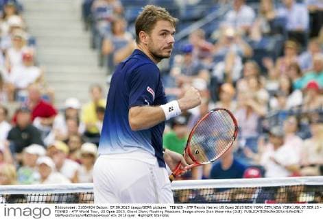 TENNIS - ATP Tennis Herren US Open 2015 NEW YORK CITY,NEW YORK,USA,07.SEP.15 - TENNIS - ATP World Tour, US Open 2015, Grand Slam, Flushing Meadows. Image shows Stan Wawrinka (SUI). GEPAxpictures xMatthiasxHauer