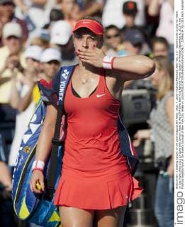 Sept. 7, 2015 - Flushing Meadows, New York, U.S - Sabine Lisicki during her match on Day Eight of the 2015 US Open with Simona Halep at the USTA Billie Jean King National Tennis Center on Monday September 8, 2015 in the Flushing neighborhood of the Queens borough of New York City. Halep vs. Lisicki - ZUMAp124