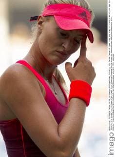TENNIS - WTA Tennis Damen US Open 2015 NEW YORK CITY,NEW YORK,USA,08.SEP.15 - TENNIS - WTA World Tour, US Open 2015, Grand Slam, Flushing Meadows. Image shows the disappointment of Kristina Mladenovic (FRA). GEPAxpictures xMatthiasxHauer