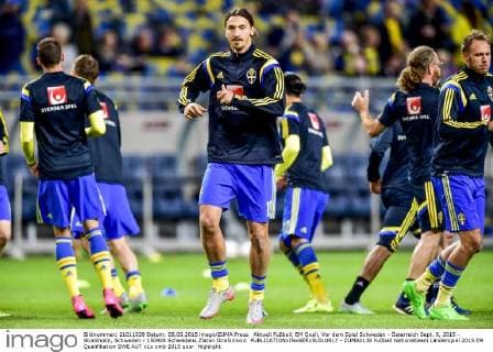 Aktuell Fußball, EM Quali, Vor dem Spiel Schweden - Österreich Sept. 8, 2015 - Stockholm, Schweden - 150908 Schwedens Zlatan Ibrahimovic  - ZUMAb138