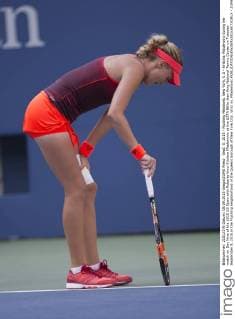 Sept. 8, 2015 - Flushing Meadows, New York, U.S - Kristina Mladenovic during her match on Day Nine of the 2015 US Open with Roberta Vinci Kristina Mladenovic at the USTA Billie Jean King National Tennis Center on Tuesday September 8, 2015 in the Flushing neighborhood of the Queens borough of New York City. Vinci vs. Mladenovic - ZUMAp124