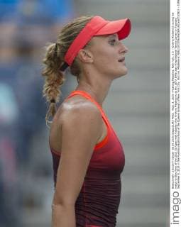 Sept. 8, 2015 - Flushing Meadows, New York, U.S - Kristina Mladenovic during her match on Day Nine of the 2015 US Open with Roberta Vinci Kristina Mladenovic at the USTA Billie Jean King National Tennis Center on Tuesday September 8, 2015 in the Flushing neighborhood of the Queens borough of New York City. Vinci vs. Mladenovic - ZUMAp124