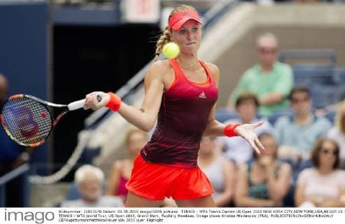 TENNIS - WTA Tennis Damen US Open 2015 NEW YORK CITY,NEW YORK,USA,08.SEP.15 - TENNIS - WTA World Tour, US Open 2015, Grand Slam, Flushing Meadows. Image shows Kristina Mladenovic (FRA). GEPAxpictures xMatthiasxHauer