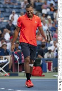 Sept. 8, 2015 - Flushing Meadows, New York, U.S - Jo-Wilfried Tsonga during his match on Day Nine of the 2015 US Open with Marin Cilic at the USTA Billie Jean King National Tennis Center on Tuesday September 8, 2015 in the Flushing neighborhood of the Queens borough of New York City. Cilic vs. Tsonga - ZUMAp124