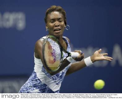Sept. 8, 2015 - Flushing Meadows, New York, U.S - Venus Williams during her match on Day Nine of the 2015 US Open with Serena Williams at the USTA Billie Jean King National Tennis Center on Tuesday September 8, 2015 in the Flushing neighborhood of the Queens borough of New York City. S. Williams vs. V. Williams - ZUMAp124