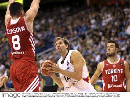 Foto : Dirk Nowitzki (GER) Basketball EM in Berlin , am Di. 08.09.2015 Länderspiel Deutschland - Türkei