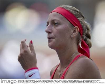 Sept. 9, 2015 - Flushing Meadows, New York, U.S - Petra Kvitova during her match on Day Ten of the 2015 US Open with Flavia Pennetta at the USTA Billie Jean King National Tennis Center on Wednesday September 9, 2015 in the Flushing neighborhood of the Queens borough of New York City. Kvitova vs. Pennetta - ZUMAp124