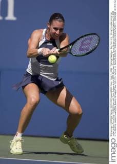Sept. 9, 2015 - Flushing Meadows, New York, U.S - Flavia Pennetta during her match on Day Ten of the 2015 US Open with Petra Kvitova at the USTA Billie Jean King National Tennis Center on Wednesday September 9, 2015 in the Flushing neighborhood of the Queens borough of New York City. Kvitova vs. Pennetta - ZUMAp124