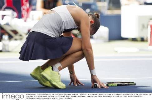 TENNIS - WTA Tennis Damen US Open 2015 NEW YORK CITY,NEW YORK,USA,09.SEP.15 - TENNIS - WTA World Tour, US Open 2015, Grand Slam, Flushing Meadows. Image shows Flavia Pennetta (ITA). GEPAxpictures xMatthiasxHauer