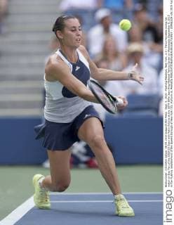Sept. 9, 2015 - Flushing Meadows, New York, U.S - Flavia Pennetta during her match on Day Ten of the 2015 US Open with Petra Kvitova at the USTA Billie Jean King National Tennis Center on Wednesday September 9, 2015 in the Flushing neighborhood of the Queens borough of New York City. Kvitova vs. Pennetta - ZUMAp124