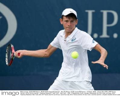Alex De Minaur (AUS) Junior BS Tennis - US Open 2015 - Grand Slam ITF ATP Tennis Herren WTA Tennis Damen - Flushing Meadows - New York - New York - USA - 9 September 2015. Juergen Hasenkopf