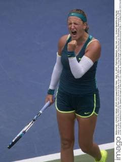 Sept. 9, 2015 - Flushing Meadows, New York, U.S - Victoria Azarenka during her match on Day Ten of the 2015 US Open with Simona Halep at the USTA Billie Jean King National Tennis Center on Wednesday September 9, 2015 in the Flushing neighborhood of the Queens borough of New York City. Halep vs. Azarenka - ZUMAp124