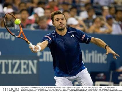 Stan Wawrinka (SUI) Tennis - US Open 2015 - Grand Slam ITF ATP Tennis Herren WTA Tennis Damen - Flushing Meadows - New York - New York - USA - 9 September 2015. Juergen Hasenkopf