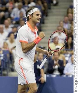 Sept. 9, 2015 - Flushing Meadows, New York, U.S - Roger Federer reacts after winning his match on Day Ten of the 2015 US Open with Richard Gasquet at the USTA Billie Jean King National Tennis Center on Wednesday September 9, 2015 in the Flushing neighborhood of the Queens borough of New York City. Federer vs. Gasquet - ZUMAp124