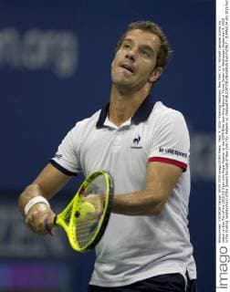Sept. 9, 2015 - Flushing Meadows, New York, U.S - Richard Gasquet during his match on Day Ten of the 2015 US Open with Roger Federer at the USTA Billie Jean King National Tennis Center on Wednesday September 9, 2015 in the Flushing neighborhood of the Queens borough of New York City. Federer vs. Gasquet - ZUMAp124
