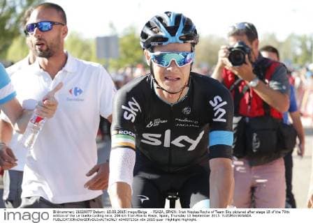 - RIAZA, SPAIN: Irish Nicolas Roche of Team Sky pictured after stage 18 of the 70th edition of the La Vuelta cycling race, 204 km from Roa to Riaza, Spain, Thursday 10 September 2015. YUZURUxSUNADA  x04697232x