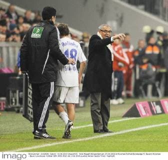 Felix Magath fotografiert am 25.04.2009 in München Fußball Bundesliga FC Bayern München - Bayer Leverkusen