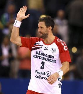 Foto : Siegesjubel Tobias Karlsson Flensburg Mittwoch, 09.09.2015, HBL , 1. Liga HSV Handball - SG Flensburg 21 - 22