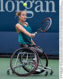 Jiske Griffioen (NED) Rollstuhl Tennis Tennis - US Open 2015 - Grand Slam ITF ATP Tennis Herren WTA Tennis Damen - Flushing Meadows - New York - New York - USA - 10 September 2015. Juergen Hasenkopf