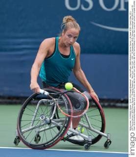Jiske Griffioen (NED) Rollstuhl Tennis Tennis - US Open 2015 - Grand Slam ITF ATP Tennis Herren WTA Tennis Damen - Flushing Meadows - New York - New York - USA - 10 September 2015. Juergen Hasenkopf