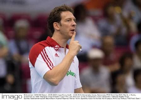 10.09.2015, Hamamatsu Arena, Hamamatsu FIVB World Cup 2015, Site B, 1. Runde, Argentinien vs. Polen Stephane Antiga (Trainer Coach POL)