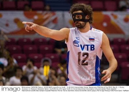 10.09.2015, Hamamatsu Arena, Hamamatsu FIVB World Cup 2015, Site B, 1. Runde, Tunesien vs. Russland Alexander Butko ( 12 RUS)