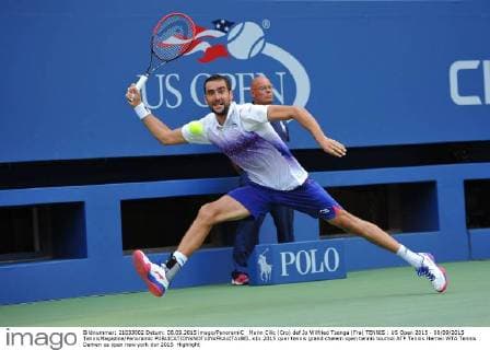 Marin Cilic (Cro) def Jo Wilfried Tsonga (Fra) TENNIS : US Open 2015 - 08 09 2015 TennisMagazine Panoramic 