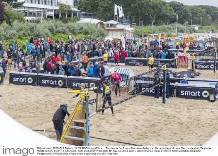 Timmendorfer Strand Die Nebenfelder der Ahmann-Hager-Arena. Beachvolleyball, Deutsche Meisterschaft, 11.09.15 Copyright: Koenigx Eibner-Pressefoto EP_fkg