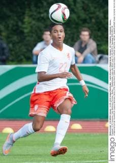 Justin Kluivert (Niederlande, Holland, 22) Freisteller, Einzelbild, Aktion, Fussball, U 17-Junioren, Vier-Nationen-Turnier, Italien - Niederlande, xobx