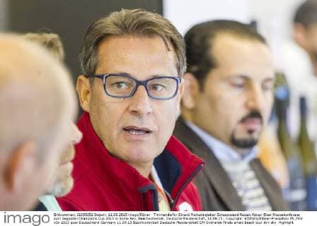 Timmendorfer Strand Marketingleiter Schauinsland Reisen Adnan Eken Pressekonferenz zum Aegypten Champions Cup 2015 in Soma Bay, Beachvolleyball, Deutsche Meisterschaft, 11.09.15 , Copyright: KOENIG Eibner-Pressefoto EP_FKG