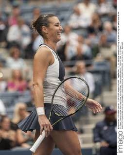 September 11, 2015 Flavia Pennetta of Italy in action during her semi-final at the US Open, played at the Billie Jean King Tennis Center, Flushing Meadow NY. TENNIS: SEP 11 US Open Icon250150911033 EDITORIAL USE ONLY